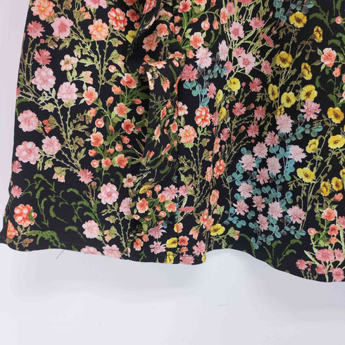 ザラ ZARA フラワープリント フリル ブラウス レディース import:XS