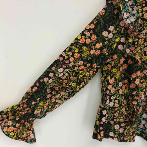 ザラ ZARA フラワープリント フリル ブラウス レディース import:XS