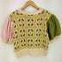 ザラ ZARA フラワージャガード ニットカーディガン レディース import:M
