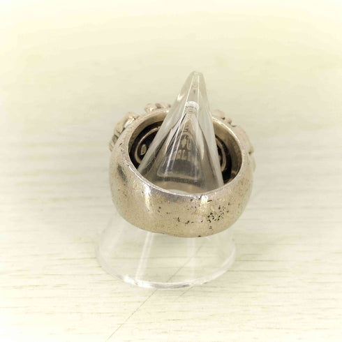 エーアンドジー A&G STERLING刻印 フローラルダガーシルバーリング メンズ 19号