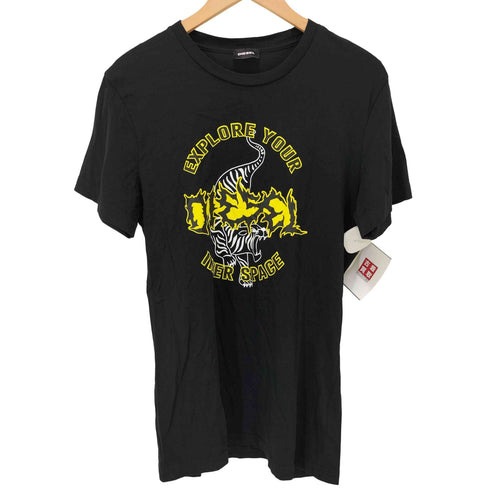 ディーゼル DIESEL explore your inner spaceプリントクルーネックTシャツ メンズ import:M