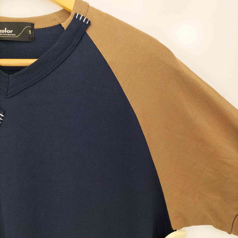 カラー kolor 21ss Asymmetric Border Tee ドッキングTシャツ メンズ JPN:1