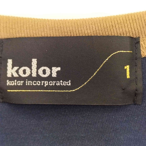 カラー kolor 21ss Asymmetric Border Tee ドッキングTシャツ メンズ JPN:1