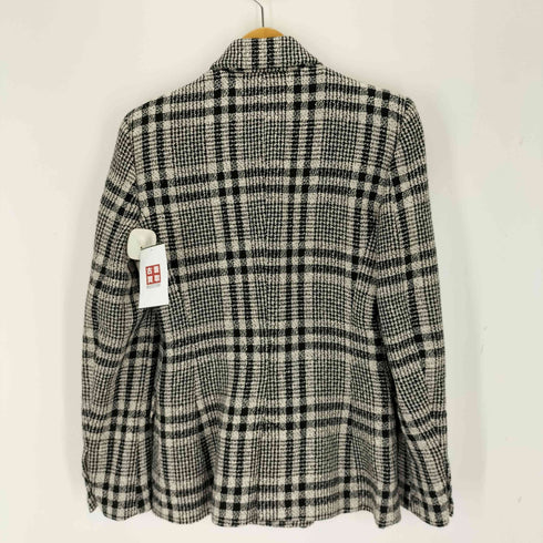 ザラ ZARA グレンチェック ダブルテーラードジャケット レディース import:S