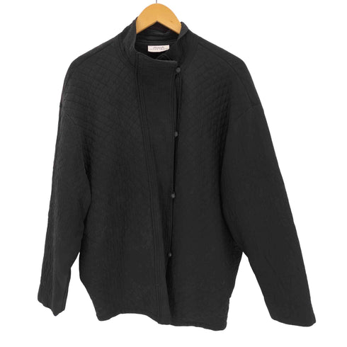 エレントレーシー Ellen Tracy シルク100%スタンドカラーキルティングジャケット レディース import:M