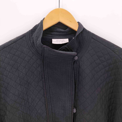 エレントレーシー Ellen Tracy シルク100%スタンドカラーキルティングジャケット レディース import:M