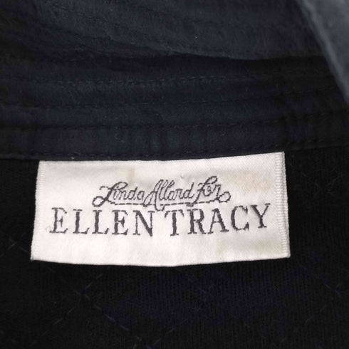 エレントレーシー Ellen Tracy シルク100%スタンドカラーキルティングジャケット レディース import:M