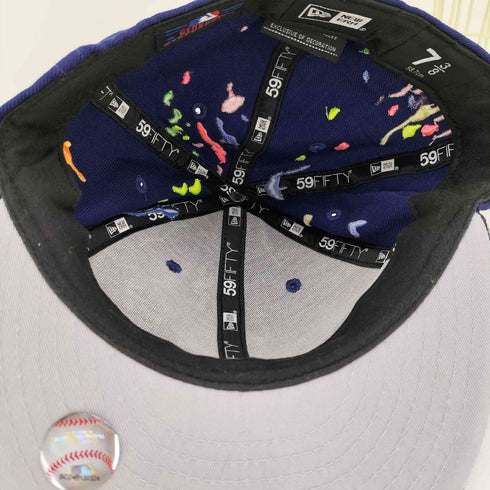 ニューエラ NEW ERA 59FIFTY ロゴ刺繍 6パネル ペイント加工 キャップ Los Angeles Dodgers メンズ 58.7cm
