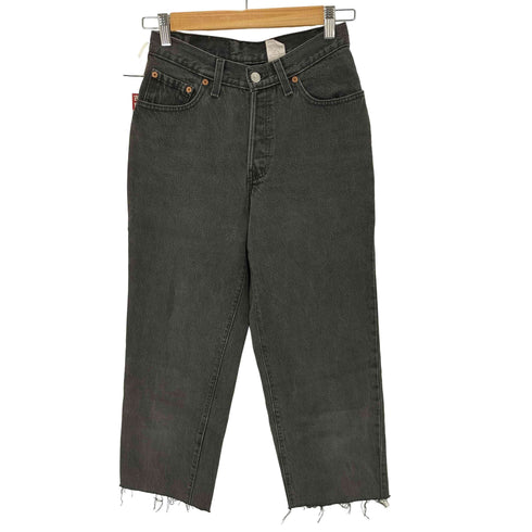 リーバイス Levis 93年製 USA製 ボタン裏544 後染めブラックデニム レディース 5 M