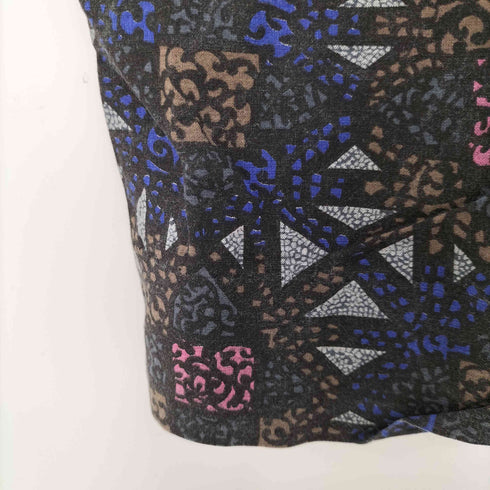 PLUS KORELL 総柄 L/S ワンピース レディース