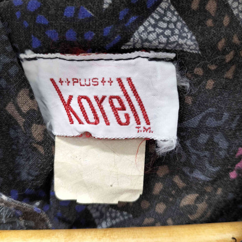 PLUS KORELL 総柄 L/S ワンピース レディース