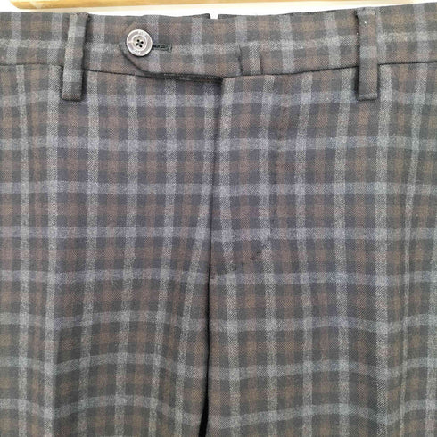 ピーティーゼロウーノ PT01 SOUL SUPER SLIM FIT チェック ストレッチウール センタープレススラックス メンズ 44