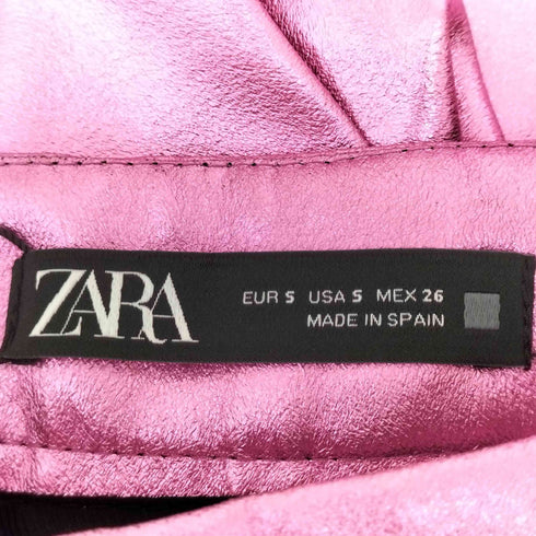 ザラ ZARA メタリックテーパードスラックス レディース JPN:S
