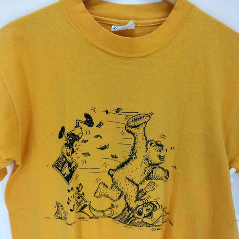 ヘインズ Hanes USA製 シングルステッチ両面プリントTシャツ メンズ import:M