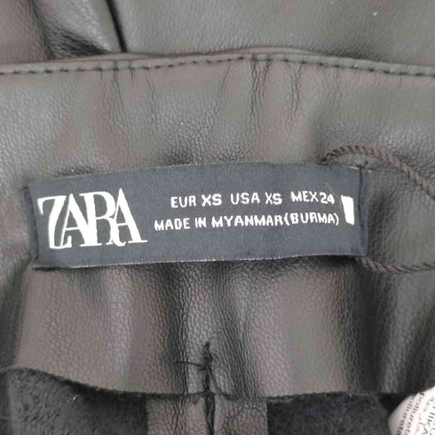ザラ ZARA 金ボタン フェイクレザーショーツ レディース JPN:XS
