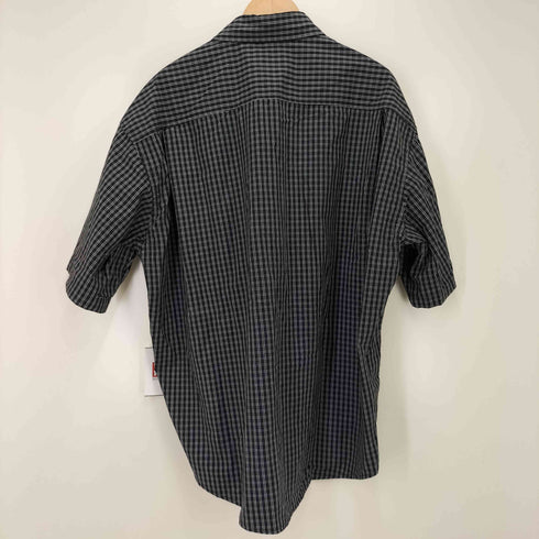 メゾンプリンス mason prince メタル プレート ロゴ チェック S/S レギュラーカラー シャツ メンズ 2