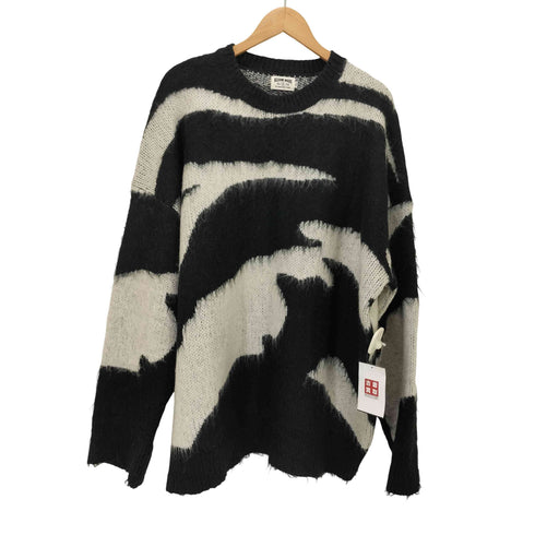 KZOOM MADE クレイジー パターン シャギー クルーネック ニット メンズ import:XL