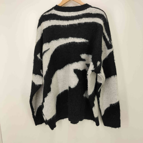 KZOOM MADE クレイジー パターン シャギー クルーネック ニット メンズ import:XL
