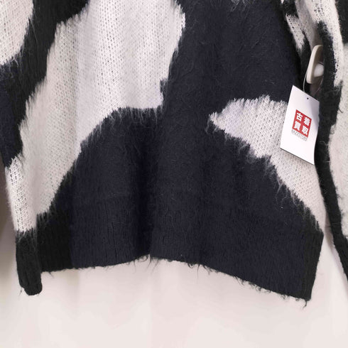 KZOOM MADE クレイジー パターン シャギー クルーネック ニット メンズ import:XL
