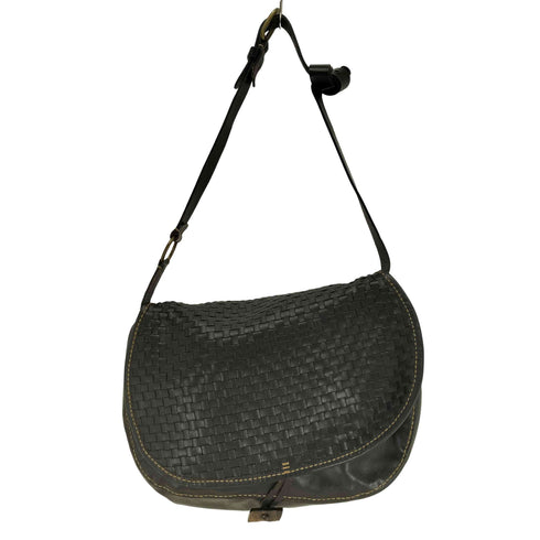 HENRY BEGUELIN フラップポケット レースアップレザーショルダーバッグ メンズ