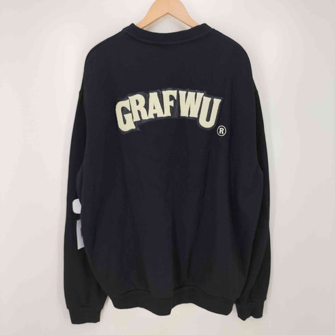 GRAF&WU フラワー ロゴ 刺繍 コットン ニット カーディガン メンズ import:XXL
