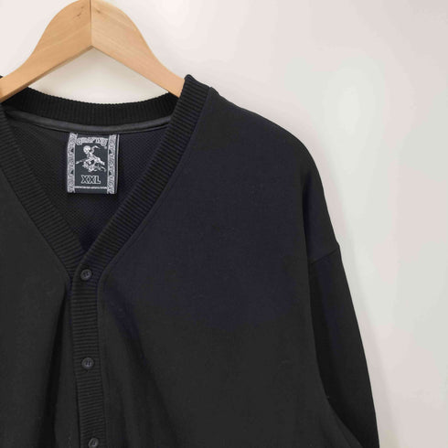 GRAF&WU フラワー ロゴ 刺繍 コットン ニット カーディガン メンズ import:XXL