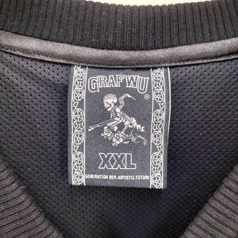 GRAF&WU フラワー ロゴ 刺繍 コットン ニット カーディガン メンズ import:XXL