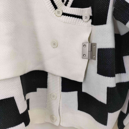エムエーエムシー MAMC 変形 厚手 ギミック アクリル カーディガン レディース import:L