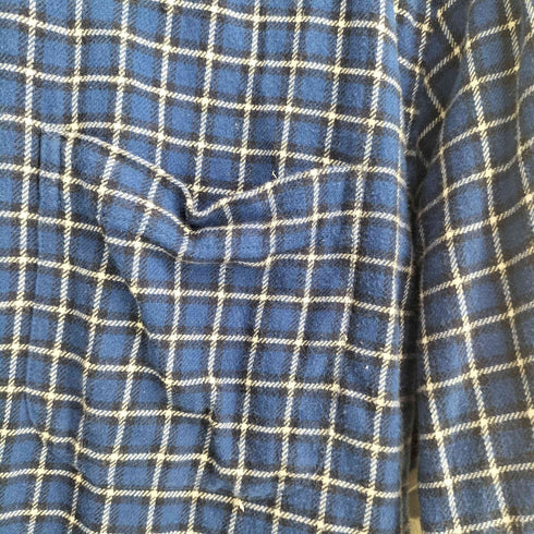 ブルックスブラザーズ BROOKS BROTHERS REGENT FIT 綿 コットン100 チェック ボタンダウン ネルシャツ メンズ import:M
