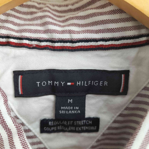 トミーヒルフィガー TOMMY HILFIGER REGULAR FIT ストライプ ボタンダウン 半袖 シャツ メンズ import:M
