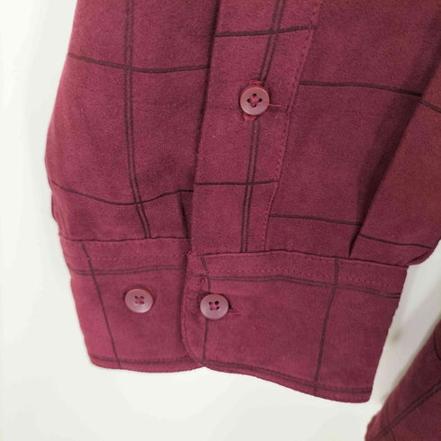 ジョージ GEORGE SUEDED ソフト フェイク スウェード チェック L/S レギュラーカラー シャツ ビッグサイズ メンズ 3XL