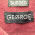 ジョージ GEORGE SUEDED ソフト フェイク スウェード チェック L/S レギュラーカラー シャツ ビッグサイズ メンズ 3XL