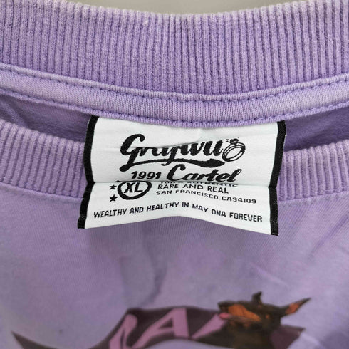 GRAF&WU ドーベルマン プリント バック サテン ワッペン S/S クルーネック Tシャツ メンズ import:XL