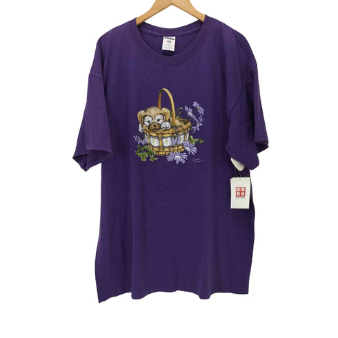 00S JERZEES ボディ アニマル アート プリント S/S クルーネック Tシャツ メンズ import:XL