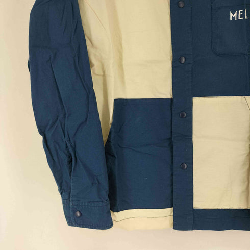 メイ MEI ノーカラーシャツジャケット ツートーン メンズ JPN:S