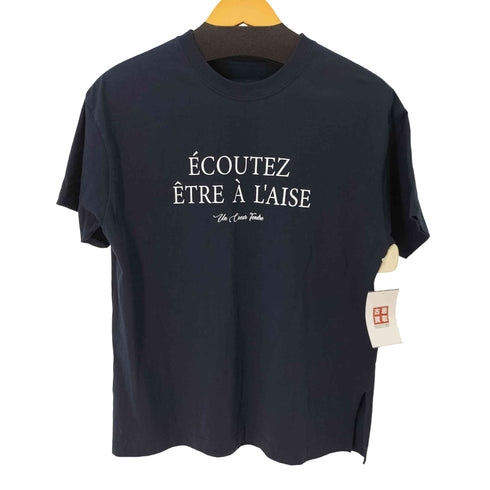ALMA DESIGN フレンチ ロゴプリント 半袖 Tシャツ レディース JPN:M