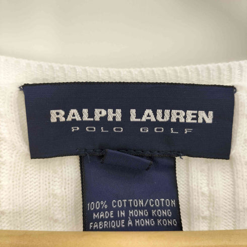 ポロゴルフラルフローレン POLO GOLF RALPH LAUREN 90S 香港製 ノースリーブ コットン ニット ベスト レディース import:XL