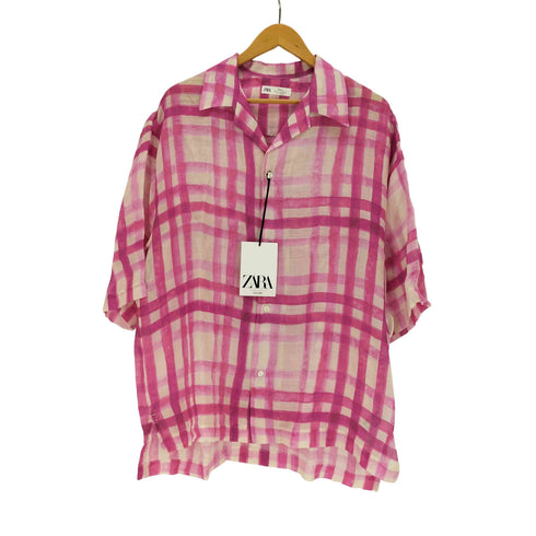 ザラ ZARA check print shirt limited edition メンズ import:M