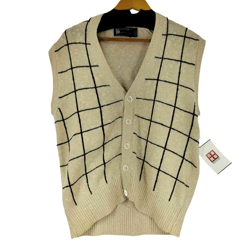 ATLA NTIQUE シルクコットン チェックニットベスト メンズ JPN:M