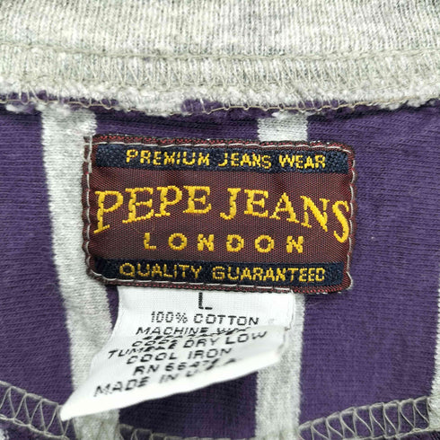 ペペジーンズロンドン PEPE JEANS LONDON MADE IN USA コットンストライプL/S TEE メンズ JPN:L