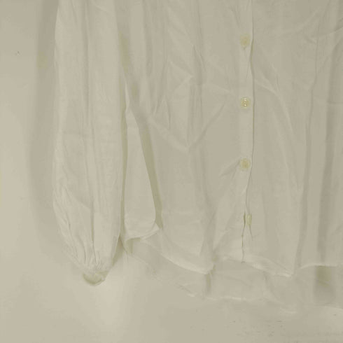 ザラ ZARA レーヨンノーカラーブラウス レディース import:M