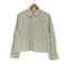 ザラ ZARA ストライプ柄クロップド丈パジャマシャツ レディース import:M