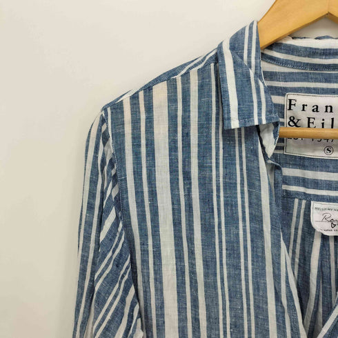 フランクアンドアイリーン Frank&Eileen RORY イタリアンリネン マルチストライプロングシャツ レディース JPN:S