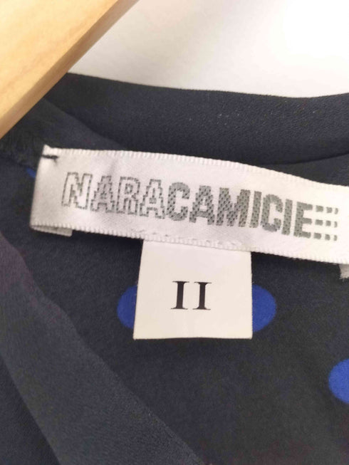 ナラカミーチェ NARACAMICIE ミックスドットアシンメトリーブラウス レディース JPN:2