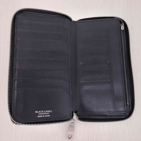 ブラックレーベルクレストブリッジ BLACK LABEL CRESTBRIDGE ラウンドファスナー 長財布 メンズ