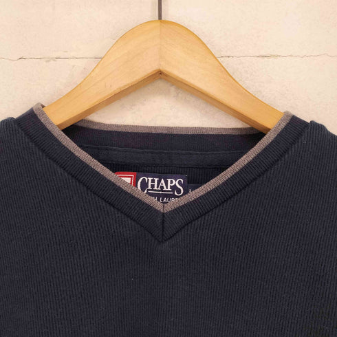 チャップスラルフローレン CHAPS RALPH LAUREN ロゴ刺繍Vネックリブスウェット メンズ JPN:L