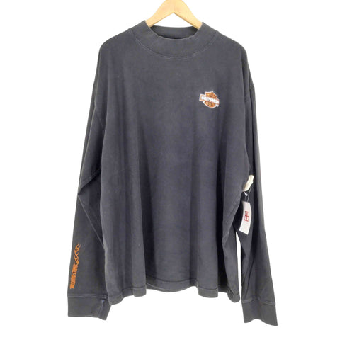 ハーレーダビッドソン HARLEY-DAVIDSON ロゴ刺繍モックネックL/S TEE メンズ 2XL