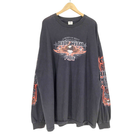 アルスタイルアパレルアクティブウェアー ALSTYLE APPAREL & ACTIVEWEAR コピーライト2007 HARLEY-DAVIDSON 袖フロントプリントL/S TEE メンズ 3XL