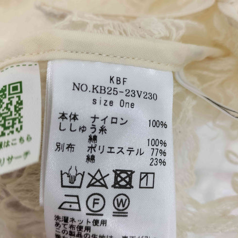 ケイビーエフ KBF 22SS オーガンジー フラワー クロップド ブラウス レディース FREE