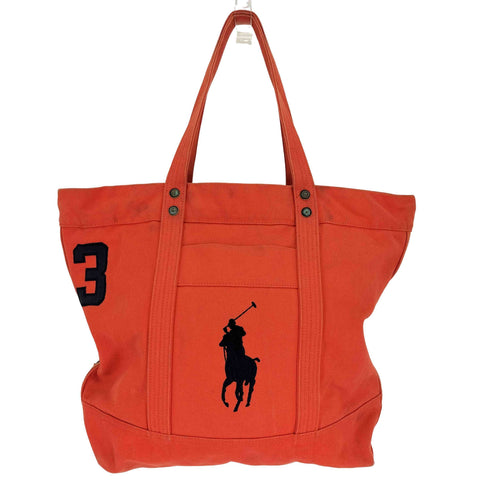 ポロバイラルフローレン Polo by RALPH LAUREN ナンバリング 3 ビッグ ポニー 刺繍 キャンバス トートバッグ メンズ